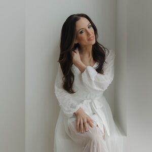 Le Rose Millie Hand Beaded Pearl Mesh Maxi - Includes Slip